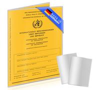 Creative Fox Étui pour carnet de vaccination, Transparent, 2er Set, Minimaliste