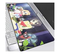 Creative Girl Anime Extended XXL Mousepad,Speed Gaming Mouse Mat,800x300mm Large Anime Mousepad with Non-Slip Rubber Base,3mm Stitched Edges,for Computer PC,F