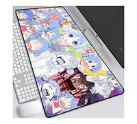 Creative Girl Tapis de Souris Gaming XXL, 900x400mm, Anime Mouse Pad - Surface spéciale améliore la Vitesse et la précision, 3mm Base en Caoutchouc Antidérapant Surface-pour Ordinateur et PC, E