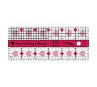 Creative Grids Mini règle pour courtepointe I Love My Quilt Friends 6,3 x 15,2 cm - CGRQF26