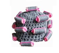 Creative Hair Curler Caps for Plain Headwear Hat for Masquerade Party Theme Party Supplies Headwear (Gris)