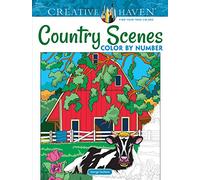Creative Haven Country Scenes Color by Number Coloring Book