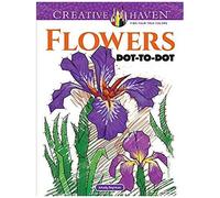 Creative Haven Flowers Dot-To-Dot Coloring Book