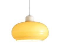 Creative High Light Transmission Glass Pendant Lamp Lampshade, Flush Mount Ceiling Lighting Fixture, Nordic Minimalist Style Chandelier, Balcony, Bedroom, Dining Room Decoration Hanging Light(Yellow)