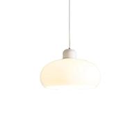 Creative High Light Transmission Glass Pendant Lamp Lampshade, Flush Mount Ceiling Lighting Fixture, Nordic Minimalist Style Chandelier, Balcony, Bedroom, Dining Room Decoration Hanging Light(White)