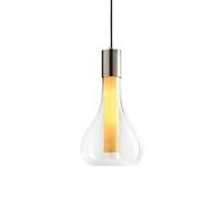Creative High Transmission Glass Pendant Lamp Lampshade, French Minimalist Style Chandelier, E27 Base Single-Head Hanging Light, Cafe Restaurant Front Desk Decorative Lighting Fixtures(A)