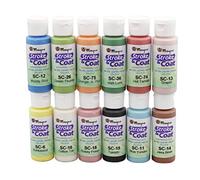 Creative Hobbies Mayco Stroke and Coat Glaze Lot de 12 flacons d’émail pour céramique, couleurs assorties, 56,7 g, avec livre en anglais How to Paint Pottery