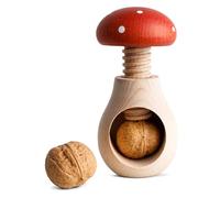 Creative Home Casse Noix Casse-Noisette en Bois Rouge et Blanc - 10 x 6 cm