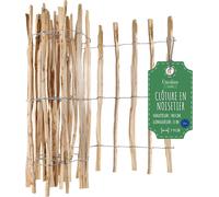 Creative Home Clôture en Bois de Noisetier - 90 cm x 5 m - Espacement de 7-9 cm