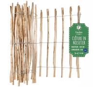 Creative Home Clôture en Bois de Noisetier de 120 cm de haut et 5 m de long | Cloture en Rouleau | Espacement des Lattes 7-9 cm | Clôture de Jardin | Bordure de Pelouse, Bordure de Parterre de Fleurs