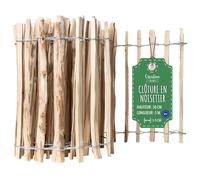 Creative Home Clôture en Bois de Noisetier de 50 cm de haut et 5 m de long | Cloture en Rouleau | Espacement des Lattes 3-5 cm | Clôture de Jardin | Bordure de Pelouse, Bordure de Parterre de Fleurs