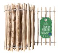 Creative Home Clôture en Bois de Noisetier de 60 cm de haut et 5 m de long | Cloture en Rouleau | Espacement des Lattes 3-5 cm | Clôture de Jardin | Bordure de Pelouse, Bordure de Parterre de Fleurs
