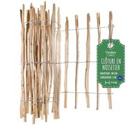 Creative Home Clôture en Bois de Noisetier de 90 cm de haut et 5 m de long | Cloture en Rouleau | Espacement des Lattes 7-9 cm | Clôture de Jardin | Bordure de Pelouse, Bordure de Parterre de Fleurs