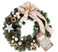Creative Home Couronne de Noël Champagne - Diamètre 35 cm