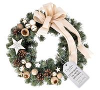 Creative Home Couronne de Noël Couleur Champagne | Diamètre 35 cm