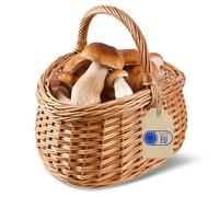 Creative Home Grand Panier Pique-Nique en Osier avec Anse | 43 x 33 x 40 cm