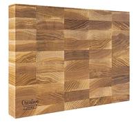 Creative Home Planche à découper en bois CREHOM Professionnelle Hêtre 32 x 24 x 4 cm Durable