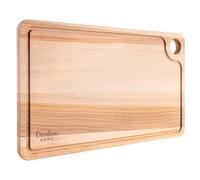 Creative Home Grande Planche a Decouper Bois | 42 x 24,5 x 1,5 (+/- 1 cm) | Planche à Découper pour la Cuisine | avec Rainure pour le Jus | Bois de Hêtre Naturel | Double Face