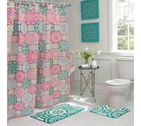 Creative Home Ideas Bath Fusion Addison Ensemble de 15 Rideaux de Douche pour Salle de Bain, 183 x 183 cm