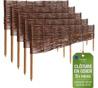 Creative Home Lot de 5 Bordures de Jardin en Saule 100 x 30 cm (+/- 1 cm)