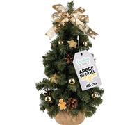 Creative Home Mini Sapin de Noël Artificiel Doré 40 cm - Décoration Noël