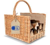 Creative Home Panier en Osier avec Poignée et Jute - 50x34x50cm Tissé à la Main
