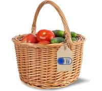 Creative Home Panier en Osier avec Poignées 35 x 35 x 36cm Panier Cadeau, Fruits