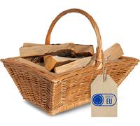 Creative Home Panier en Osier Naturel avec Poignée et Intérieur Jute 50x40x37 cm