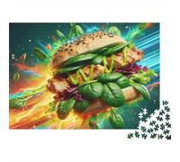 Creative Hot Chien Burger Puzzle 1000 Pièces Adultes intéressant Puzzles 1000 Pièce Jeux D'adresse Cadeau 70x50cm/1000pcs