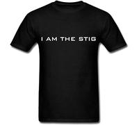 Creative I Am The Stig T-Shirt Mens Unisex Black Tees XL