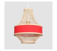 Creative Japanese Style Adjustable Hanging Lamp Cloth Decoration Chandelier Pendant Light Chandeliers for Kitchen Island Living Room Dining Room(Red,40 * 43cm)
