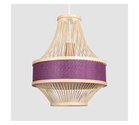 Creative Japanese Style Adjustable Hanging Lamp Cloth Decoration Chandelier Pendant Light Chandeliers for Kitchen Island Living Room Dining Room(Purple,30 * 37cm)