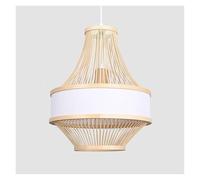 Creative Japanese Style Adjustable Hanging Lamp Cloth Decoration Chandelier Pendant Light Chandeliers for Kitchen Island Living Room Dining Room(White,30 * 37cm)
