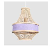 Creative Japanese Style Adjustable Hanging Lamp Cloth Decoration Chandelier Pendant Light Chandeliers for Kitchen Island Living Room Dining Room(Light Purple,40 * 43cm)