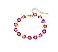 Creative Jewelry Petit bracelet chaîne pour femme Tempérament peint Goutte Goutte Goutte Fleur Bracelet Bijoux tendance, taille unique, Zinc, Pas de gemme