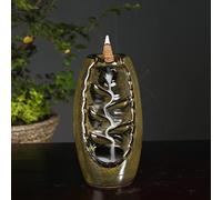 Creative Kiln Turns Blue Both Left and Right Backflow Ceramic Smoke Waterfall Incense Burner Aromatherapy Stove Home Ornaments