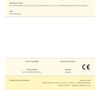 Creative Kit fluron métal Ø120 x 25 mm, trou central 10 mm, avec presse-étoupe plastique, blanc mat