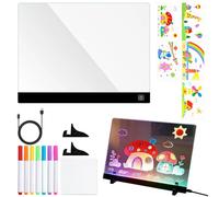 Creative Light Board - Acrylic Pad for Kids Fun | Abs Acrylic with Type-C Power, Erasable Led Message, Rechargeable 4 Modes Lighting, Playroom, School, Workplace, Home Drawing Tool