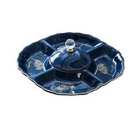 Creative Light Ceramics sub-Grid Plate Dried Fruit Tea Hotel Clubs Swing Sets Snack Candy Box with lid