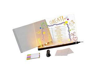 Creative Lightpanel USB Run 7 couleurs dynamiques Contrôle de la lumière Quatre mille tâches pour enfants Deck de vacances et expression artistique LED effaçable