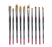 Creative Mark FX Lot de 10 pinceaux à Effets spéciaux avec Ruban Unique, Multi-Lignes, Pinceau Angulaire pour Aquarelle, Acrylique diluée et Peinture à l'huile