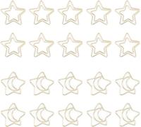 Creative Metal Star Paper Clip Electroplating Invisible Pin Special Shape For Office Document Organization,School Stationery,Office Organizers
