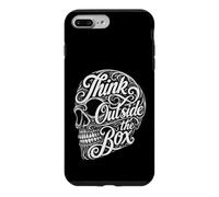 Creative Mindset Think Outside The Box Skull Typographie Coque pour iPhone 7 Plus/8 Plus