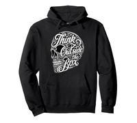 Creative Mindset Think Outside The Box Skull Typographie Sweat à Capuche