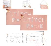 Creative Mini Sewing Book, Portable Mini Travel Sewing Kit, DIY Creative Sewing Book, Learn A Variety of Sewing Techniques, for Embroidery and Sewing Enthusiasts, Sewing Books with Patterns (2 Set)