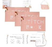 Creative Mini Sewing Book, Portable Mini Travel Sewing Kit, DIY Creative Sewing Book, Learn A Variety of Sewing Techniques, for Embroidery and Sewing Enthusiasts, Sewing Books with Patterns (3 Set)