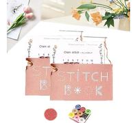 Creative Mini Sewing Book, Sewing Book Cards, Sewing Pattern Cards, Diy Creative Mini Sewing Card Set, Creative Mini Stitch Book, Embroidery Skills Book,for Embroidery and Sewing Enthusiasts-2pcs