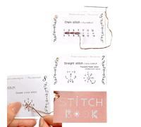 Creative Minis Livre de couture | Livre de broderie pour débutant | Livre de points portable | Ensemble de livres de couture | Livre de point de croix amusant pour pratiquer les techniques de couture