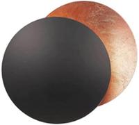 Creative Moon Applique Murale Intérieur 360 Rotatif Eclipse Applique Murale, Lumière Blanche Chaude 3000K - Appliques Murales Rondes LED Modernes pour Allée Couloir Couloir Chevet (Le noir,25cm)