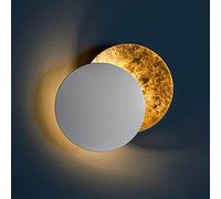 Creative Moon Applique Murale Intérieur 360 Rotatif Eclipse Applique Murale, Lumière Blanche Chaude 3000K - Appliques Murales Rondes LED Modernes pour Allée Couloir Couloir Chevet (Blanc,25cm)